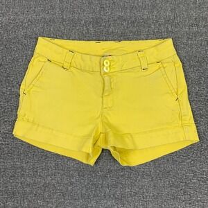 Kavu Catalina Shorts Womens 6 Yellow Daisy Hiking Climbing Active Run Cute